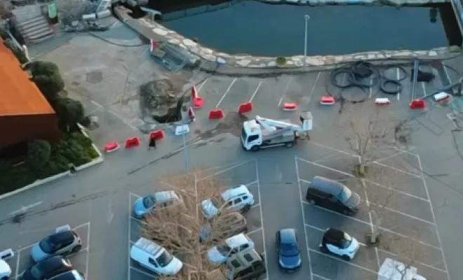 Déconstruction d’un pont effondré suite aux crues à Saint-Florent, Borgo, Socotra BTP
